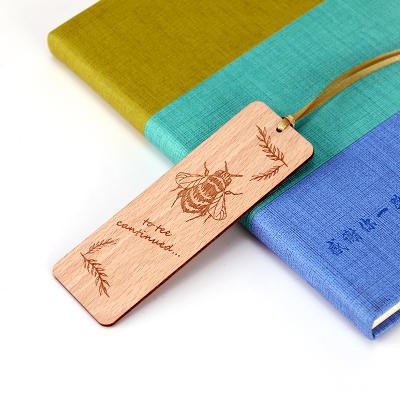 China China Custom Laser Cut Wood Bookmark, Book Accessory, Personalized Gift Laser Cut Wood Crafts for sale