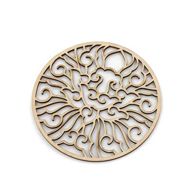 China Sustainable Wholesale Custom Laser Cut And Carve Wooden Bamboo Coaster 8.5cm for sale