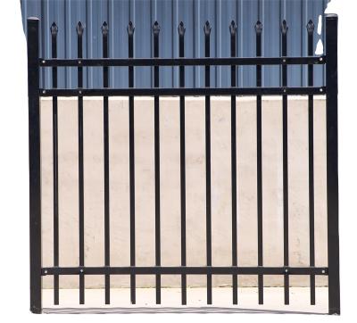 China Easily Assembled garden spear top picket Aluminum ornamental fence panel vertical slat fence panel for sale