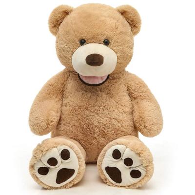 China Plush Toy 2 Meters Large Teddy Bear Stuffed Animals with Footprints Plush Toy for Girlfriend Giant Dark Brown Valentine Teddy Bear Gift for sale