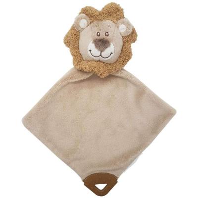 China Soft Plush Custom Plush Comforter Blanket Baby Crib Crib Crib Soothing Toy With Teether Baby Plush Toy for sale