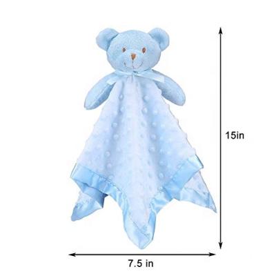 China Unisex Toy Soft Adorable Plush Baby Hutch Security Blanket Teddy Bear Lovely Stuffed Animal Comforter Blanket For NewbornToddler for sale