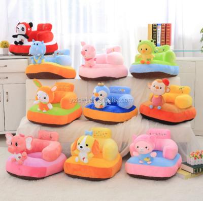 China Free Sample Plush Sofa Toys/Custom Plush Animal Stuffed Animal Plush Feeding Sofa With Pig Toy/Baby Sitting Chair Sofa for sale