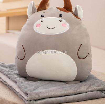 China Soft Toy Cover Soft Toy Stuffed Toy Cover Warm Cover With Free Sample Winter Hand Pillow Cover Disposable Plush Cow Blanket for sale