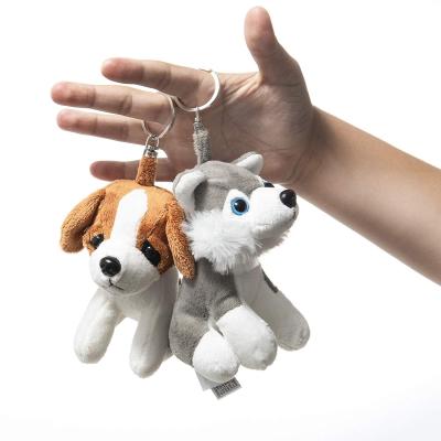 China Plush Toy Stuffed Plush Toy Stuffed Personalized Puppy Key Promotional Small Plush Toy Dog Key Chain Coarse for sale