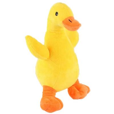 China Custom Plush Toy 22 Inch Large Stuffed Dog Toy With Extra Long Arms And Legs With BB Squeakers Plush Pet Toys Duck For Dogs Yellow for sale