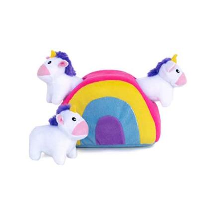 China Dogs Pursues Pet Plush Toys with Unicorn Toys Stuffed Animal Puzzle Interactive Squeaky Stuffed Dog Toy for sale