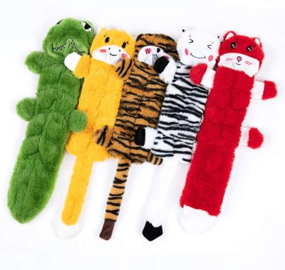 China Stuffed Plush No Squeaky Dog Toy Set Stuffed Animals Cat Scare Soft Crocodile Plush Durable Dog Chew Toys For Small To Large Dogs for sale