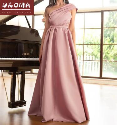 China Anti-static hot haute couture Droma Amazone style hot high fashion elegant split shoulder banquet evening dress female for sale