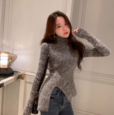 China Anti-pilling Casual Droma Round Neck Knit Long Sleeve Jumpers Women Sweater for sale