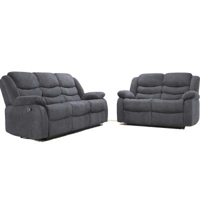 China Manaul Fabric Recliner Extended Sofa Chair 1+2+3 Set With Whole Sale Price for sale