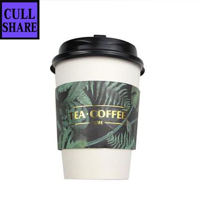 China Manufacturing Luxury Disposable 12/16oz Single Wall Disposable Paper Cup Hot Sleeves for sale