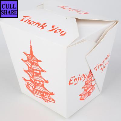 China Cullshare disposable paper cardboard box for noodle paper pasta wok disposable paper box for sale