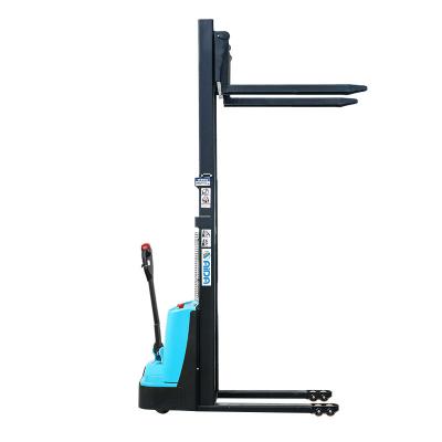 China Pedestrian Electric Stacker Forklift 1200kg Capacity DC Motor straddle forklift stacker for sale