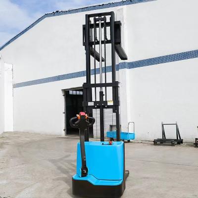 China Industriële elektrische pallet stapler, elektrische walkie stacker vorkheftruck 3000 mm hoogte Te koop