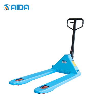 Cina Distribuzione manuale pallet truck Jack 2000kg 550mm larghezza forchetta in vendita