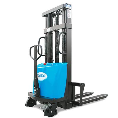 中国 半電動スタッカー 1500kg (3300lbs) 倉庫材料 ハンドリングリフト 高さ 4000mm 157 インチ ウォーキー パレットスタッカー ポータブル 販売のため