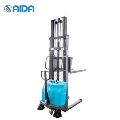 Κίνα Walkie Semi Electric Pallet Stacker Φορτηγό 3500mm Υψόμετρο ανύψωσης χειροκίνητο προς πώληση