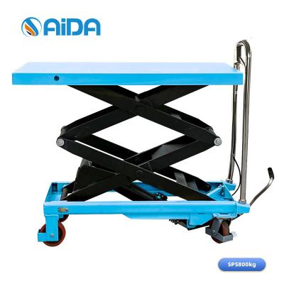 China Aida Durable 800kg plataforma de elevación de doble tijeras para operaciones de elevación suave en venta