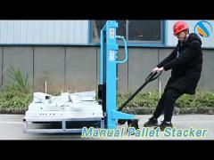 Hand Manual Pallet Stacker Forklift 500kg Electric High Strength