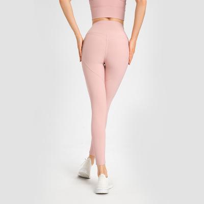 China Customized Breathable Polyester Fitness Nylon Sports Butt Lift Pants Seamless Fit Women Yoga Pants for sale