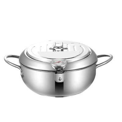 China China factory supply Japanese style modern stainless steel cookware double bottom fryer for sale