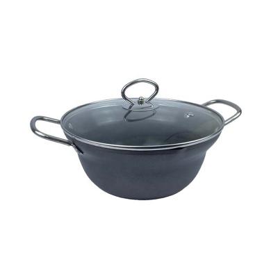 China Modern maker custom design food grade stainless steel cooking pot fry pan with glass lid cookware set for sale