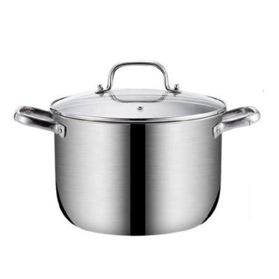 China Sustainable Modern Design Lowest Price Stainless Steel Kitchen Cooking Pot Large Capacity Soup And Stock Pot for sale