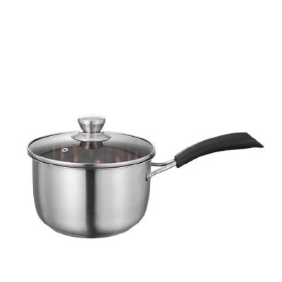 China Sustainable High Quality Cheap Price Stainless Steel Sauce Pan Cooking Pot Soup And Stock Pots Milk Pan for sale