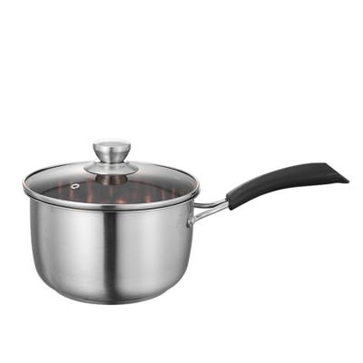 China Sustainable New Design Professional Grade Stainless Steel Sauce Pan Cooking Pot Soup and Stock Pots Milk Pan for sale