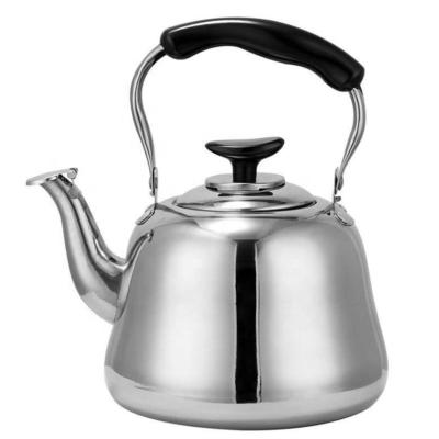 China Large factory water kettle stainless steel kitchenware whistling kettle custom kettlemetal teapot gas stove viable for sale