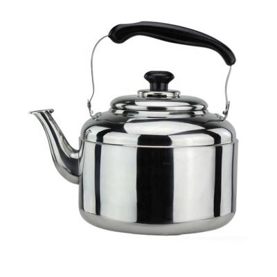 China Wholesale Custom Viable Kitchenware 4L Stainless Steel Whistling Kettle Gas Stove Metal Teapot Water Kettle for sale