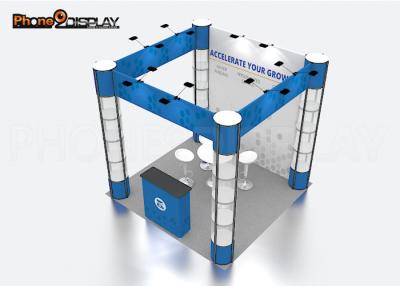 China 3*3M Square Style Trade Show Exhibit Booths Custom Color For Advertising for sale