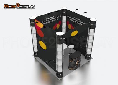 China Aluminum Trade Show Booth Folding Spiral Exhibition Tower Display Stand With LED Light for sale