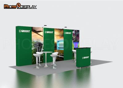 China 3x3 Fabric Printing Pop Up Exhibit Booth Straight Display Wall CE Approved for sale