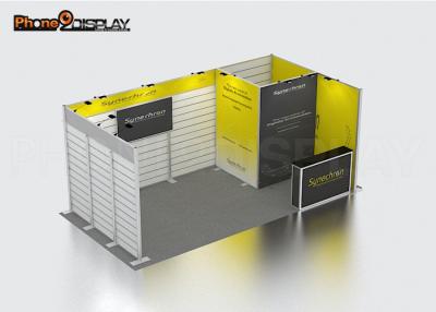 China 3x6 Slatwall Trade Show Booths Display Custom Color For Exhibition Show for sale