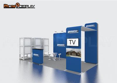 China Fashion Slatwall Trade Show Booths Advertising Exhibition Tension Fabric Display for sale