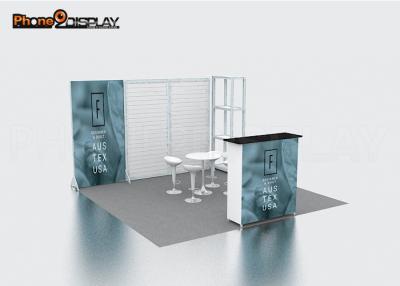 China Backlit Brighten Slatwall Trade Show Booths / Trade Fair Booth Design for sale