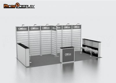 China Portable 3x6 Slatwall Trade Show Booths Display BT-SB0105 With Shelves for sale