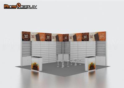 China 20x20 Slatwall Trade Show Booths Aluminum Alloy Frame For Advertising Exhibition for sale