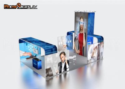 China Backlit Fabric 10x10 Trade Show Booth Design For Outdoor Advertising for sale