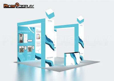 China Tension Fabric Backlit Trade Show Booth , Aluminum Exhibition Booth Design for sale