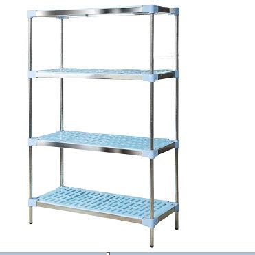 China Popular Plastic Environmental Protection 4 Tiers Corrosion Protection Commercial Hotel Kitchen Storage Rack for sale