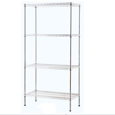 China Corrosion Protection 4 Tiers 201 Stainless Steel Heavy Duty Commercial Kitchen Storage Wire Shelving for sale