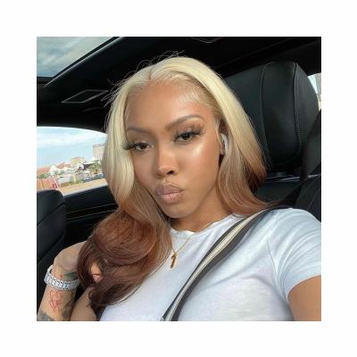 China Beesoul Body Wave 613 Blonde Brown Wig 13x4 Lace Front Brazilian Human Hair Color Women Hair Wigs For for sale