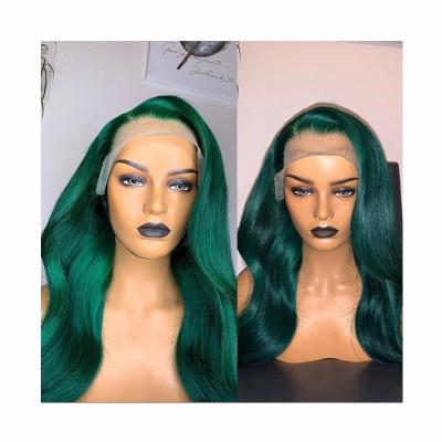 China Body Wave Beesoul Wholesale 180% Density Green Colores Body Wave Hair Wigs 13x4 Lace Front Toupee for sale