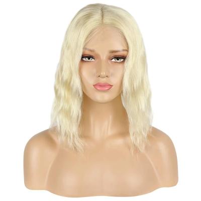 China Beesoul #613 Blonde Water Wave Hair Wigs Water Wave Wavy Lace Front Wig For Women Part Bob European Virgin Remy Wigs 13x6T for sale