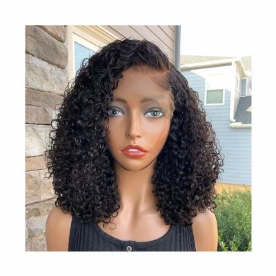 China Beesoul Brazilian Deep Wave Curly Short Bob 13x4 Lace Front Human Hair Wigs For Color Women 4X4 Lace Closure Sheer Hairpiece for sale