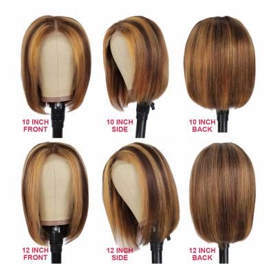 China Beesoul 4x4x1 Lace Closure Silky Straight Short Bob Human Hair Wigs For Color Women PrePlucked Straight Hairpiece for sale