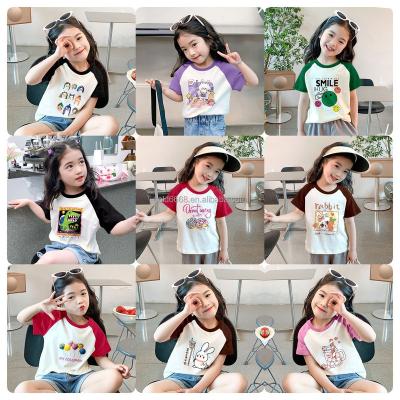 China 100% Cotton Girls Anti-pilling Cloth Boys T-shirt Baby Cartoon Animal Children's T-shirt Pullover for sale